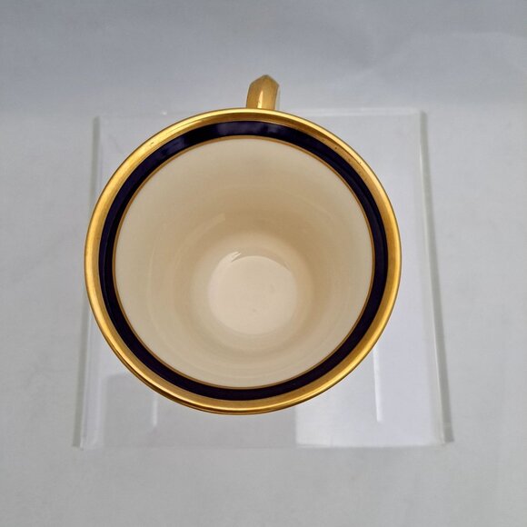 Lenox Blue Royale Ceramic Coffee Tea Cup Replacement Cream Gold Trim - Picture 5 of 9